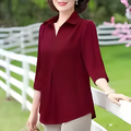 Women Summer Blouse Half Sleeve Casual Loose Fit Shirt