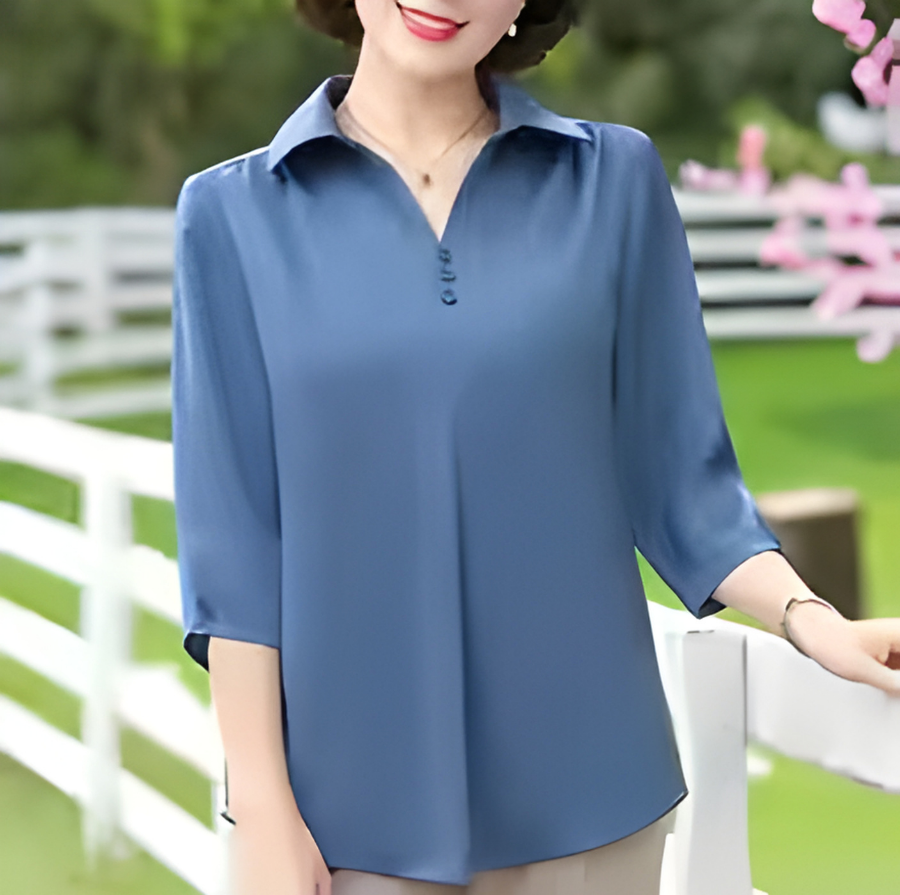 Women Summer Blouse Half Sleeve Casual Loose Fit Shirt